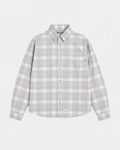 Oversized Flannel Shirt - Washed Grey