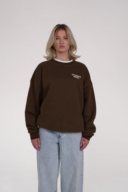 Chocolate Brown Crewneck