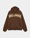 Varsity Brown Zip Hoodie