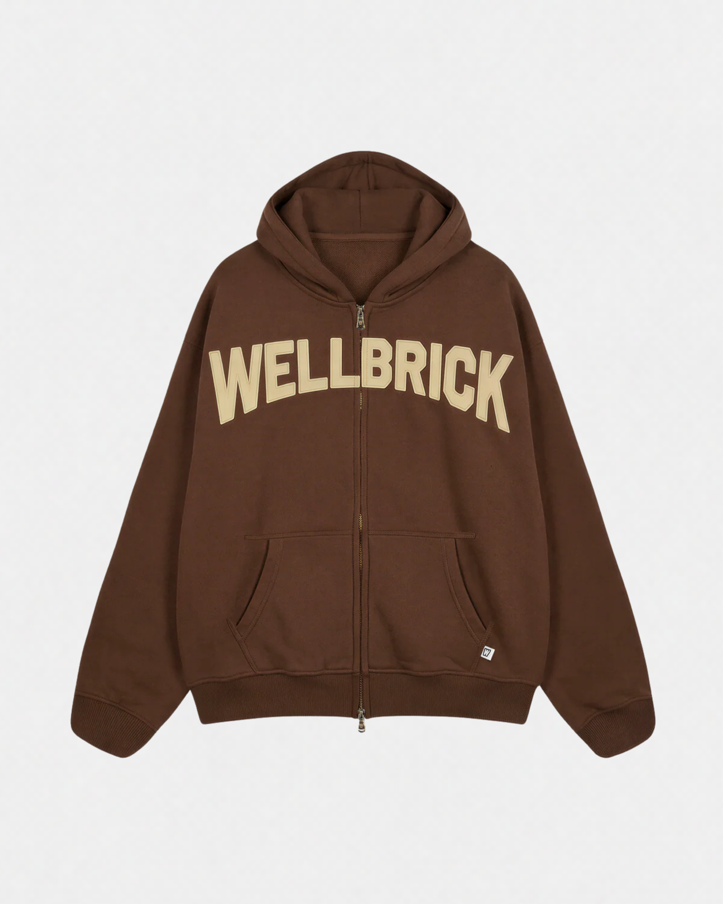 Varsity Brown Zip Hoodie