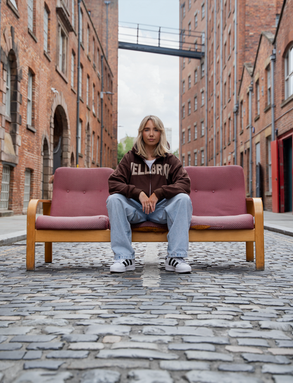 Varsity Brown Zip Hoodie