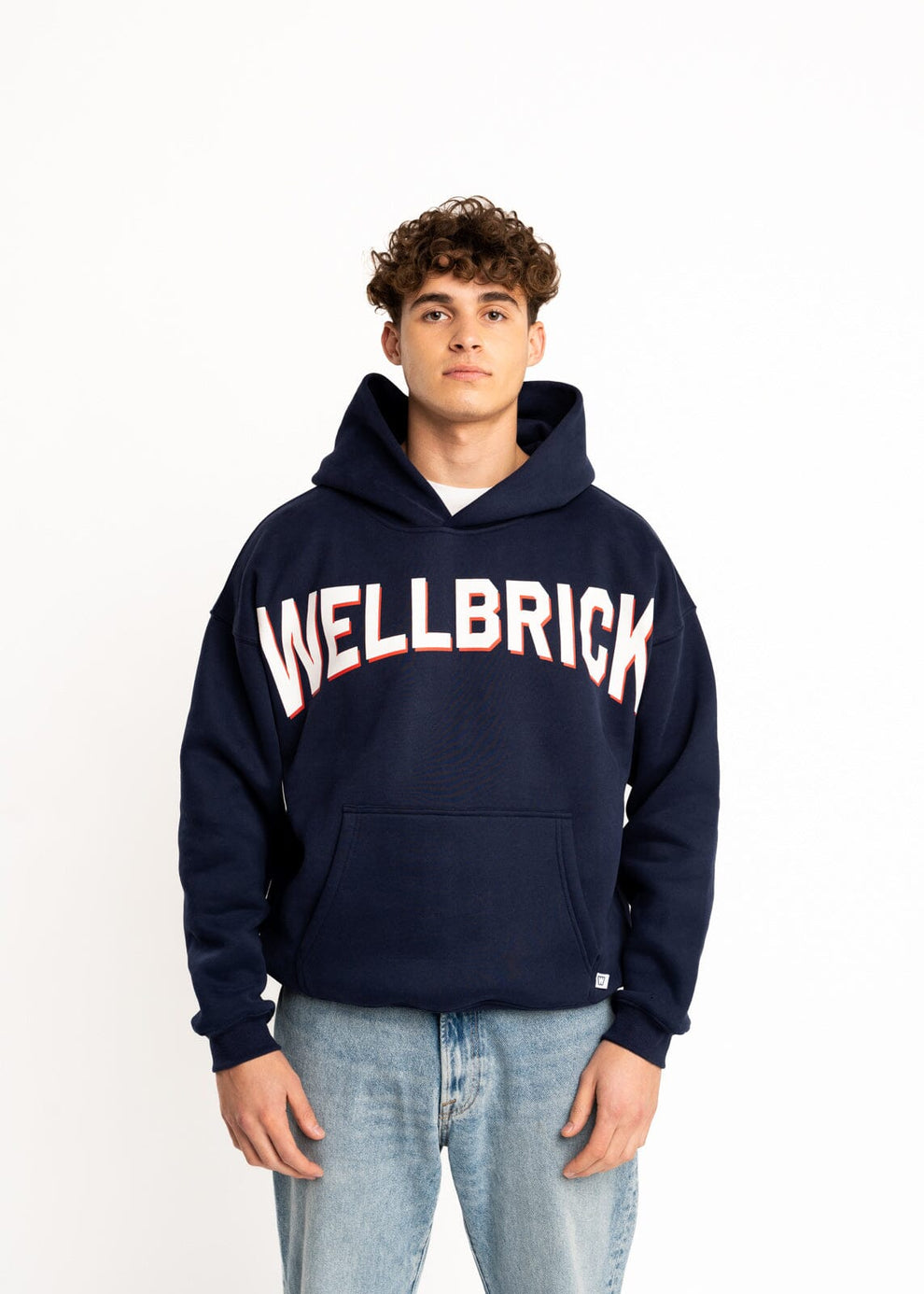 Oversized Hoodie - Retro Navy – WELLBRICK